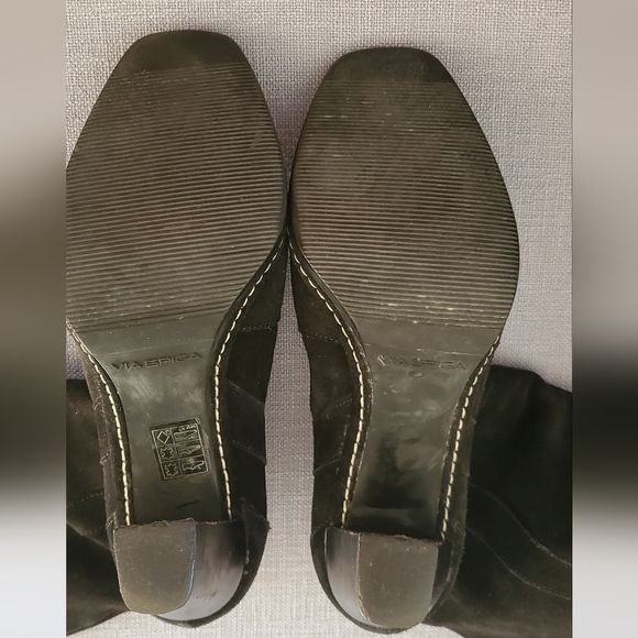 Via Spiga Black Suede Mid Calf Boot,  6.5 - Picture 6 of 11